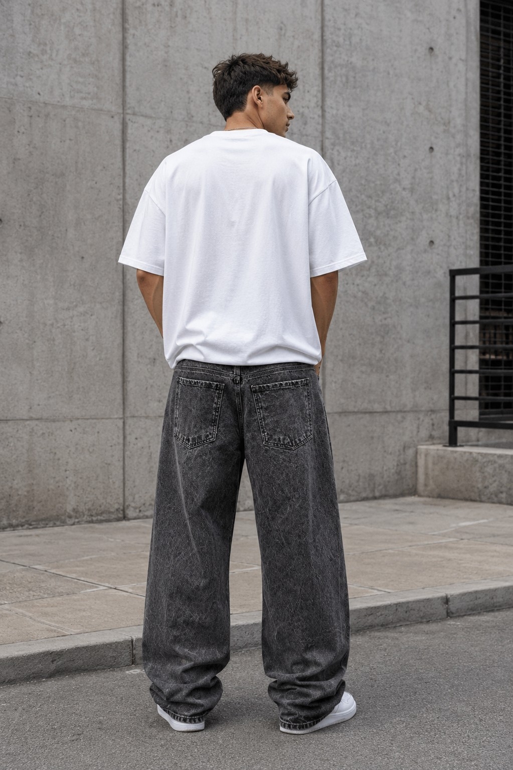 Baggy Negro Nevado Liso - Imagen 2
