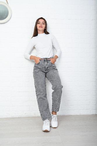 Jean Mom Gris Arenado Art 428