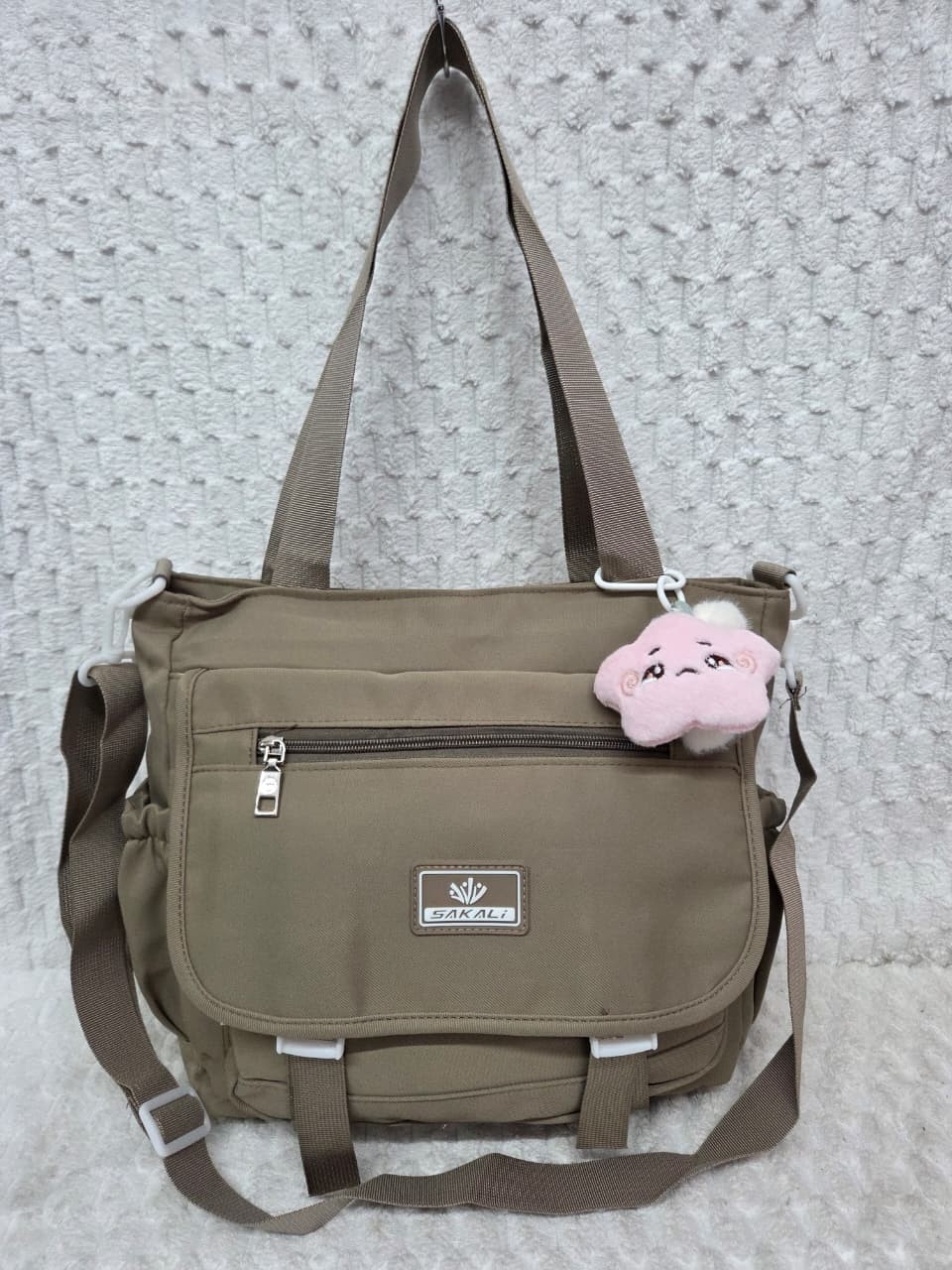 Bolso Morral Tela Impermeable - Imagen 6