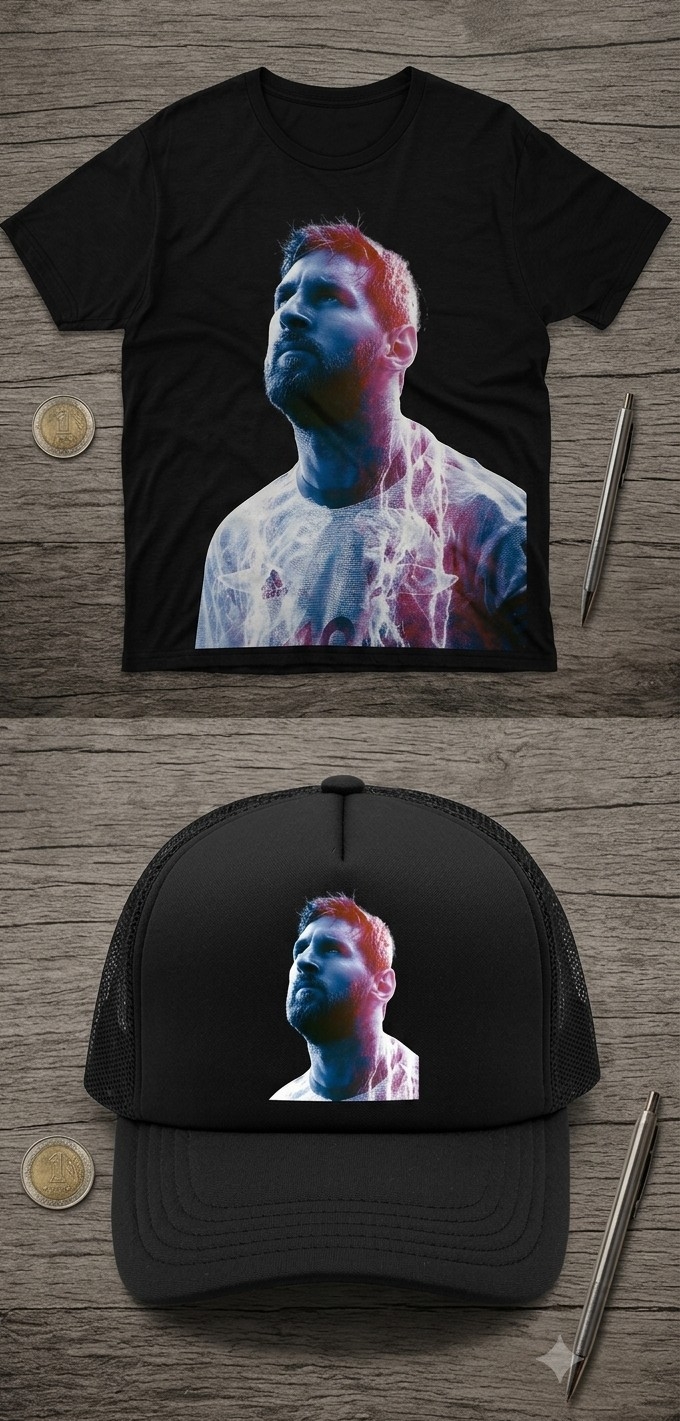 Gorra Trucker y Remera Messi - Imagen 2