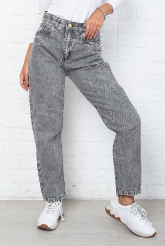 Jean Mom Gris Arenado Art 428