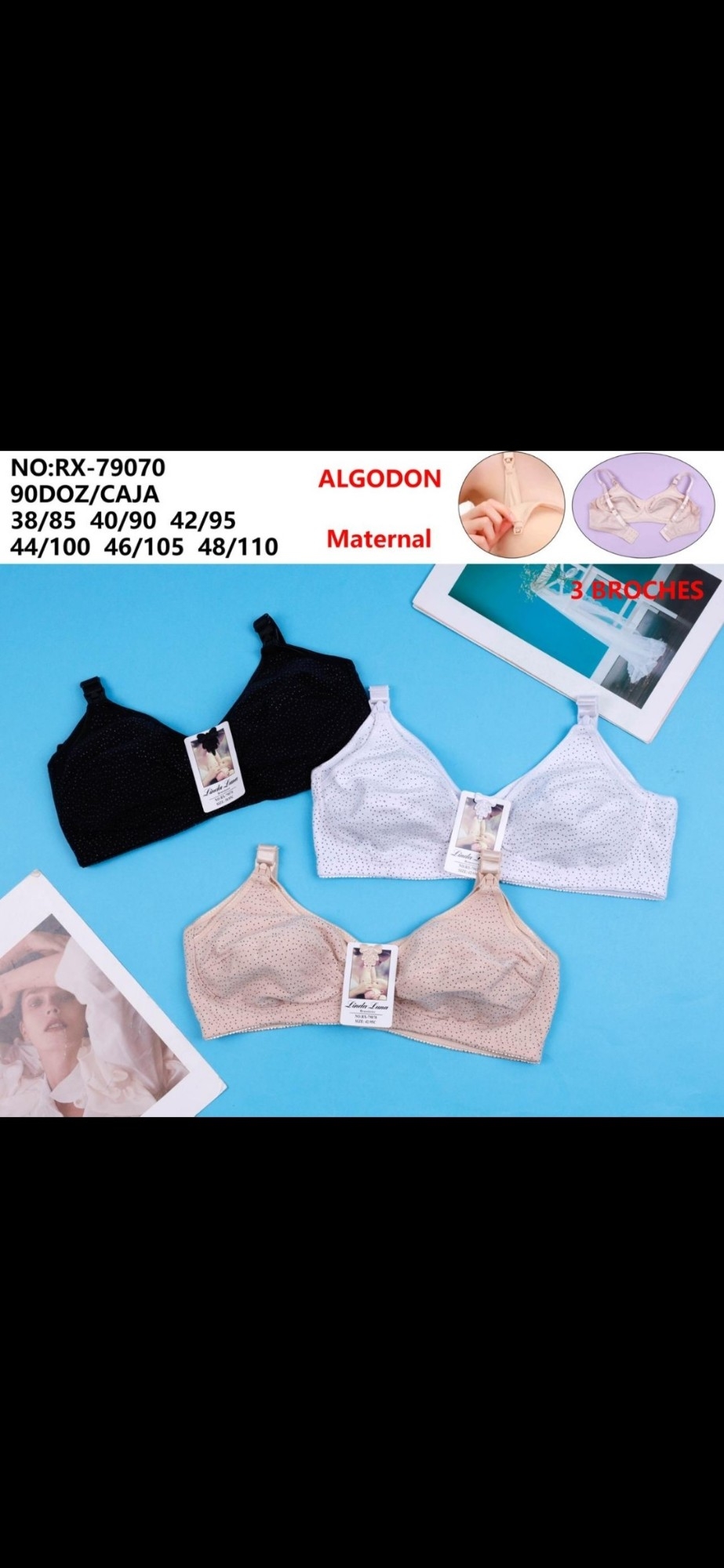Corpiño Maternal Algodon y Lycra - Imagen 1