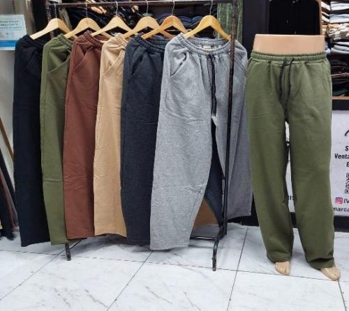 Pantalón Baggy Liso Frizado