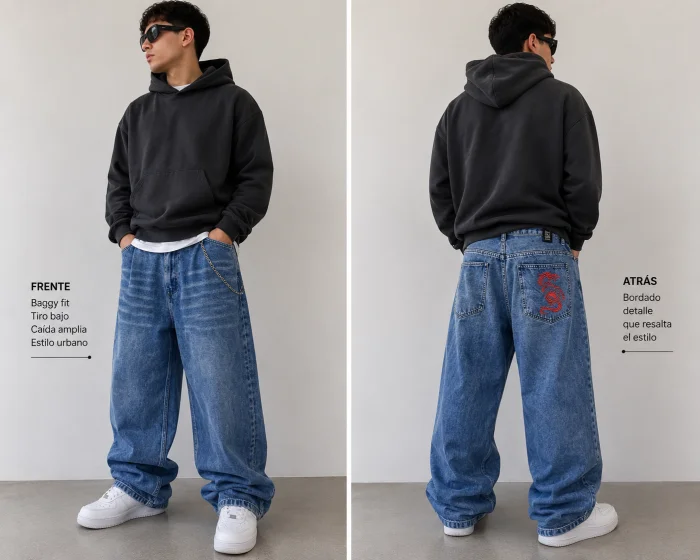Jeans Baggy Bordados