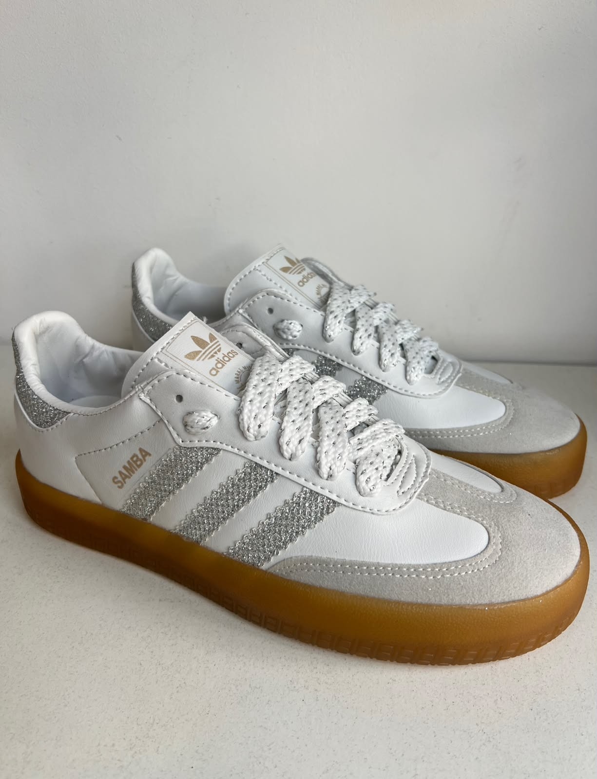 Zapatillas Nacional Samba Blanco Glitter Plataforma - Imagen 4