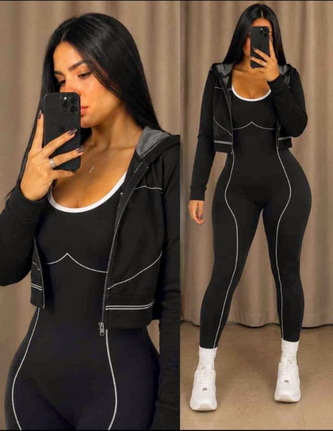 Conjunto Catsuit con Campera D'lirio Art Nd-6036 - Imagen 2