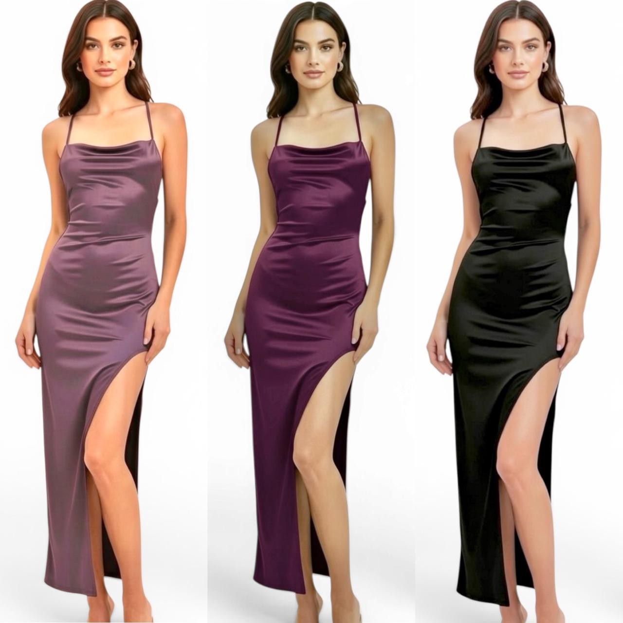 Vestido de Fiesta Saten Romina - Imagen 1