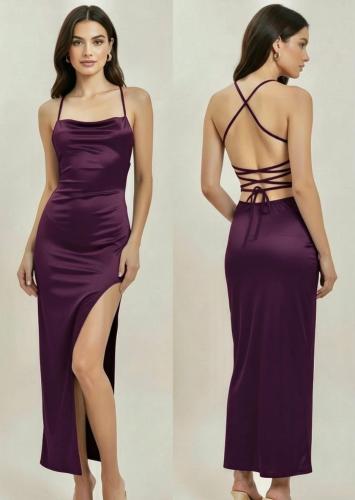 Vestido de Fiesta Saten Romina - Miniatura 2