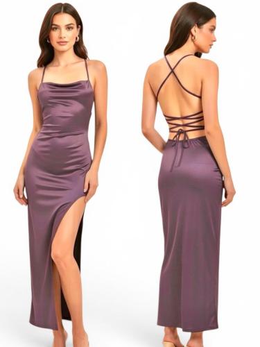 Vestido de Fiesta Saten Romina - Miniatura 3