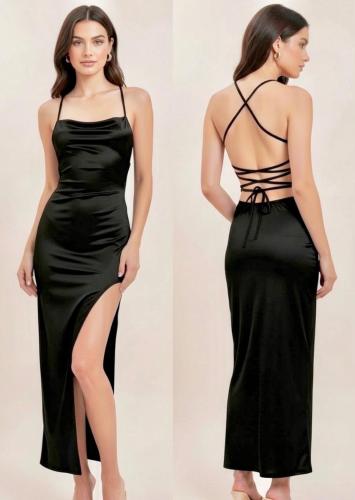 Vestido de Fiesta Saten Romina - Miniatura 4