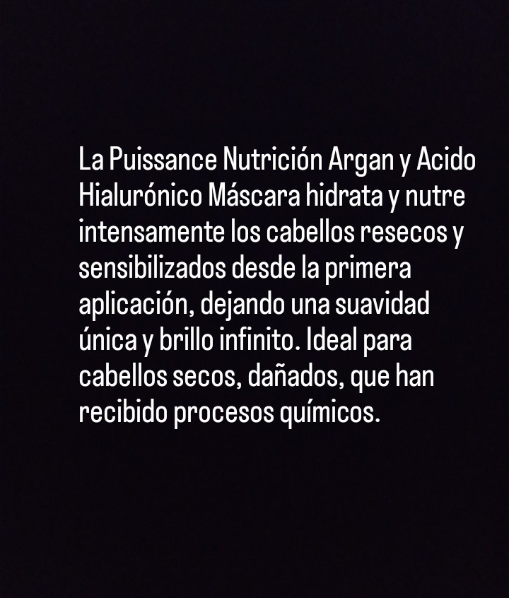La Puissance Nutrición Argán Shampoo + Máscara Baño de Crema  250g - Imagen 3