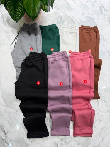 Pantalón Recto de Algodón Frizado Peinado, para Mujer