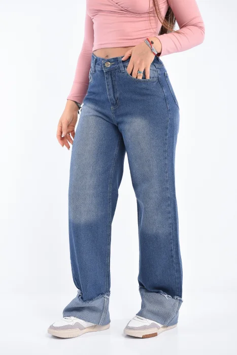 Wide Leg Dobladillo Az