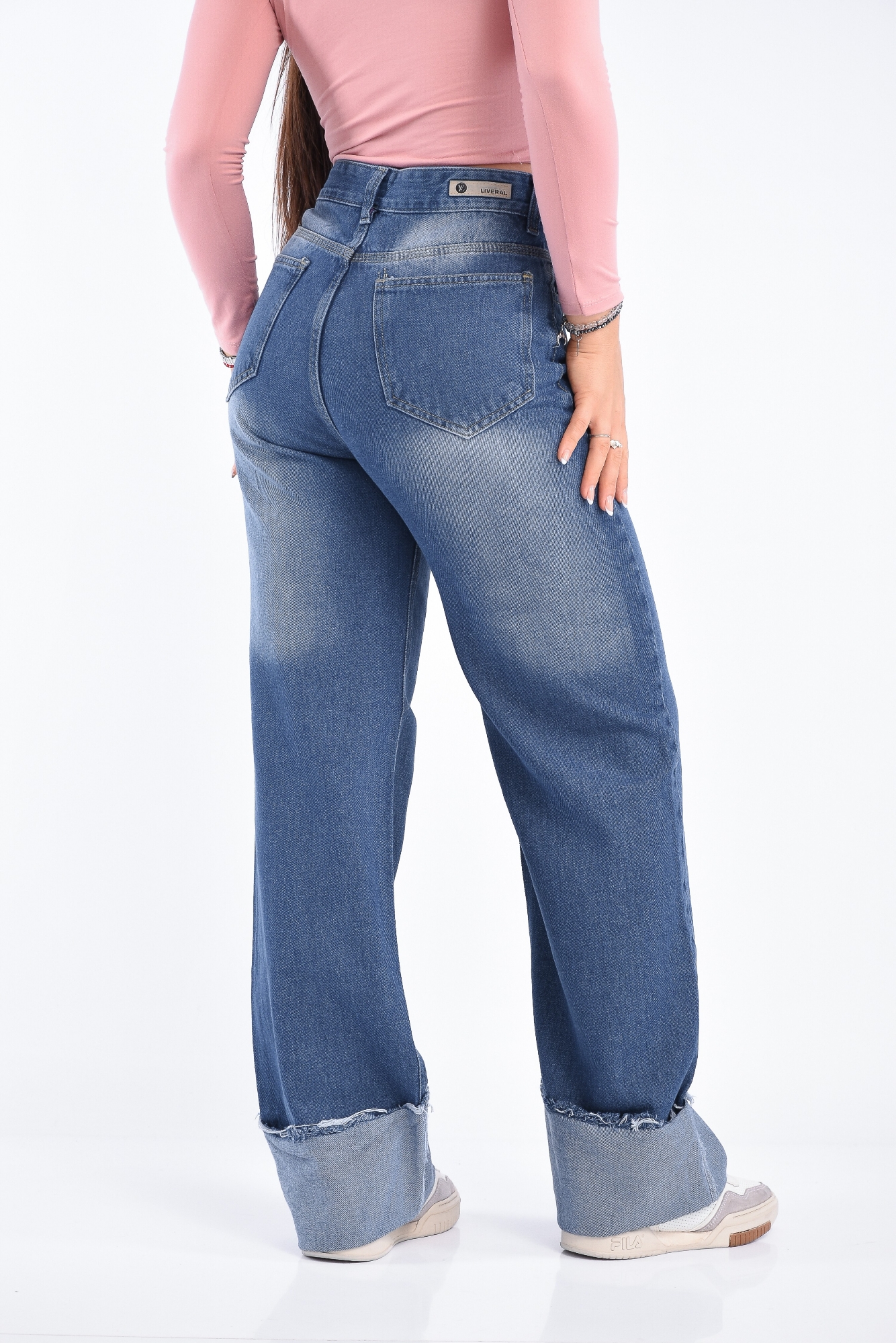 Wide Leg Dobladillo Az - Imagen 2