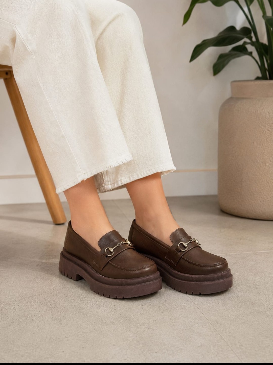 Mocasín Clásico Mujer Choco (art. Nasly) - Imagen 2