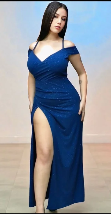 Vestidos de Fiesta Gliter con Mangas