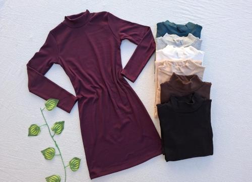 Vestido Media Polera Morley Viscosa Frizada Mujer Invierno Dama Abrigo Poleron