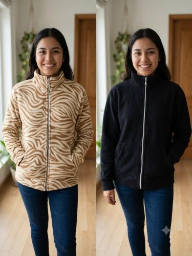 Campera Peluche Animal Print