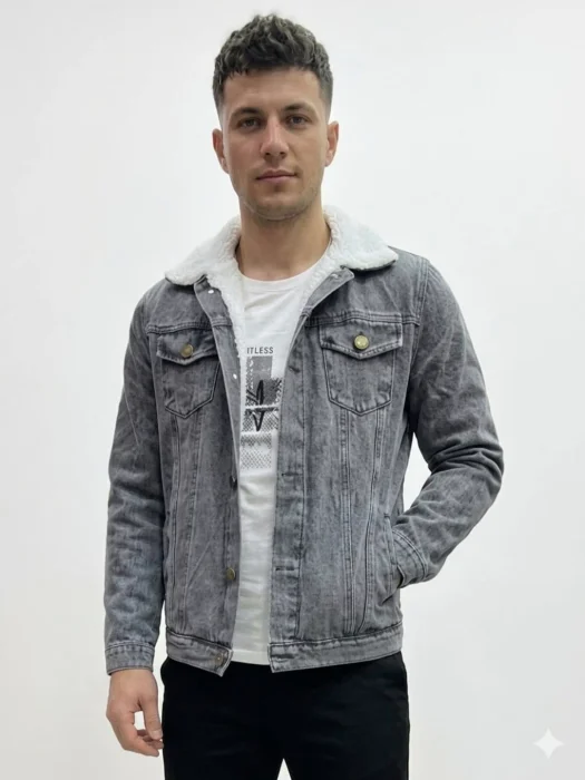 Campera Jeans con Corderito