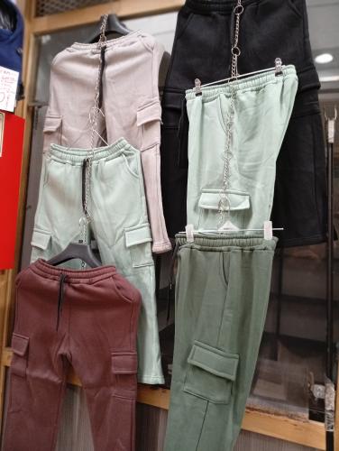 Pantalones Cargo de Niños Frisa Peinado