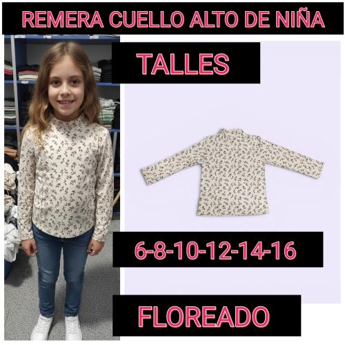 Remera Cuello Alto de Niña