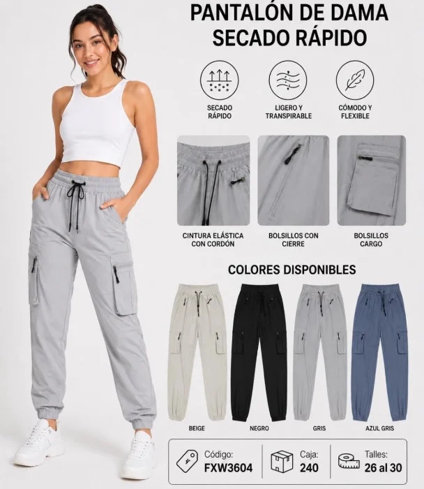 Pantalón Dep.mujer Cargo
