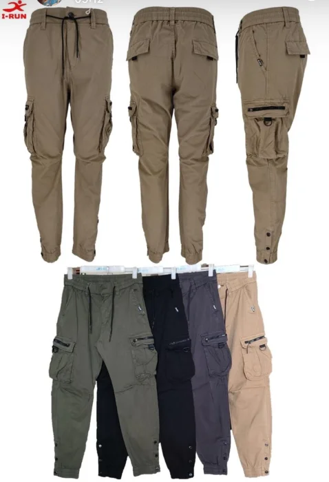 Cargo Botones Gabardina