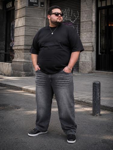 Milan - Jeans Especial Gris con Bigotes