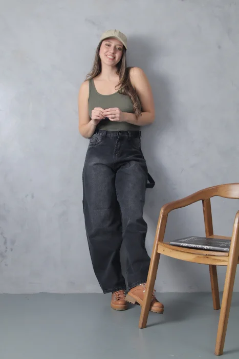Baggy Gris Localizado con Reguladores Rigido