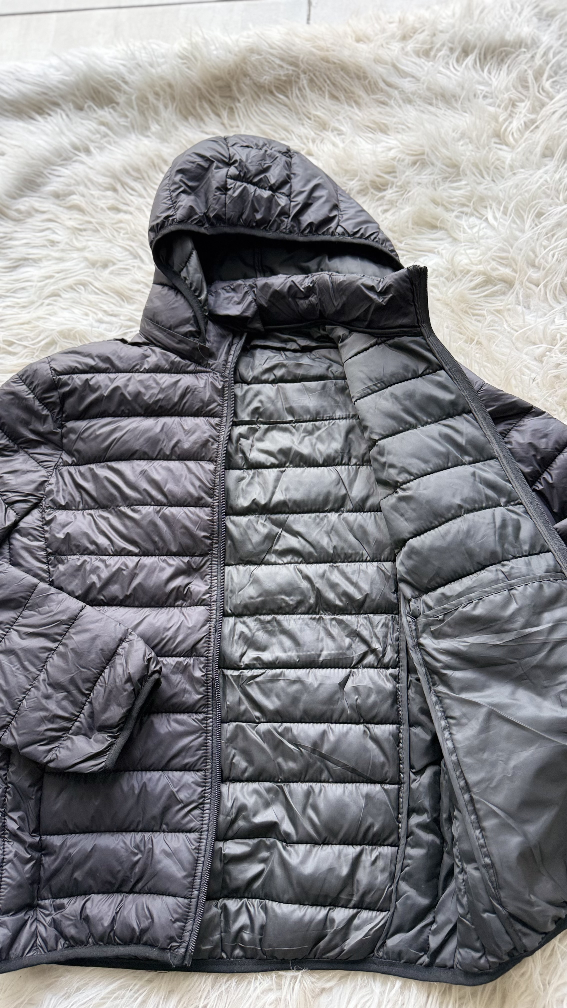 Campera Importada sin Piel Toda Negra - IMG_6228.jpeg