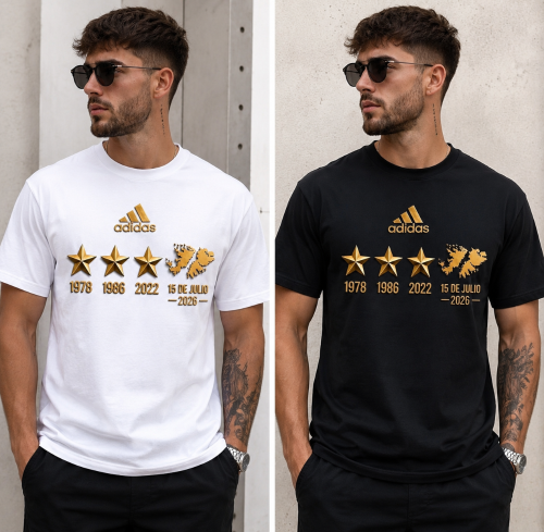  Remera de Hombre  Edición Malvinas  Adidas   Tres Estrellas