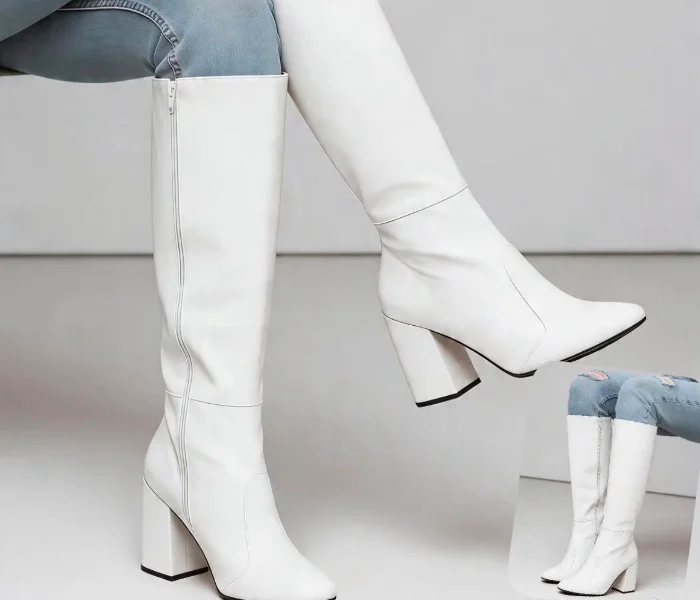 Botas Blancas Altas