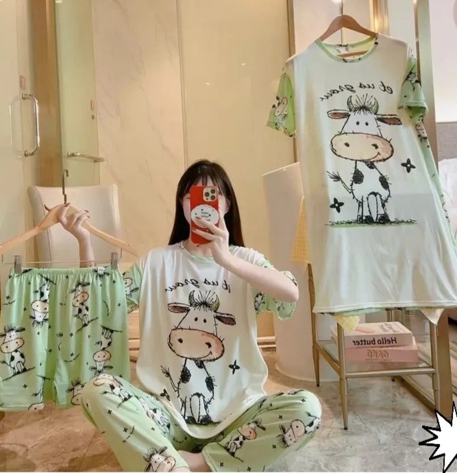 Conjunto Pijama 4 en 1 Importadas Primavera Verano - Imagen 1