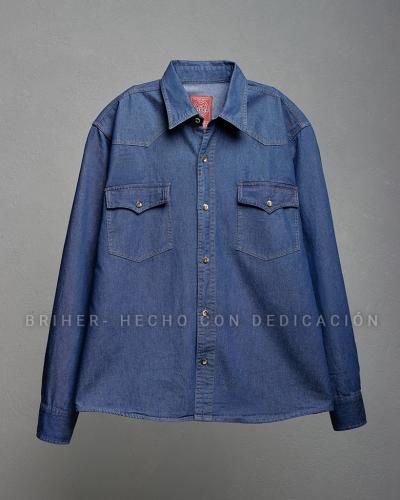 Camisa de Jean Rigida Azul