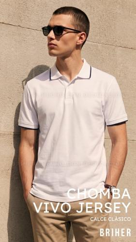Chomba de Jersey con Cuello Combinado