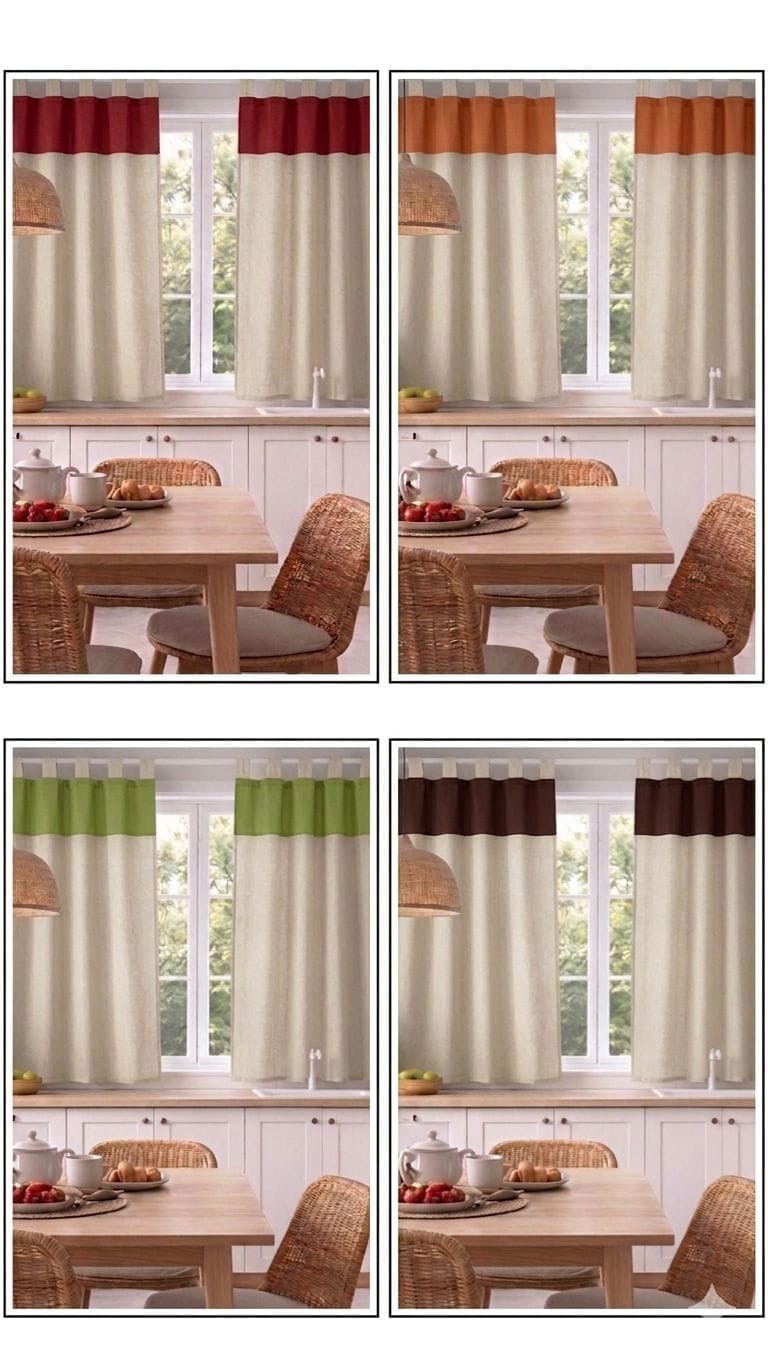 Cortinas Natural con Faldon Liso
modelo Cortas
mide 2 Mts de Ancho X 1,20 Mts de Larg - Imagen 2