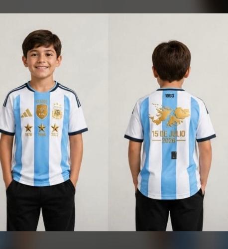  Edición Especial Malvinas  3 Estrellas   Camiseta de Niño