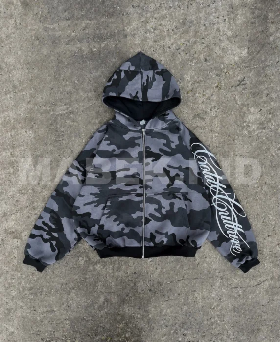 Campera Boxy Fit Camuflado