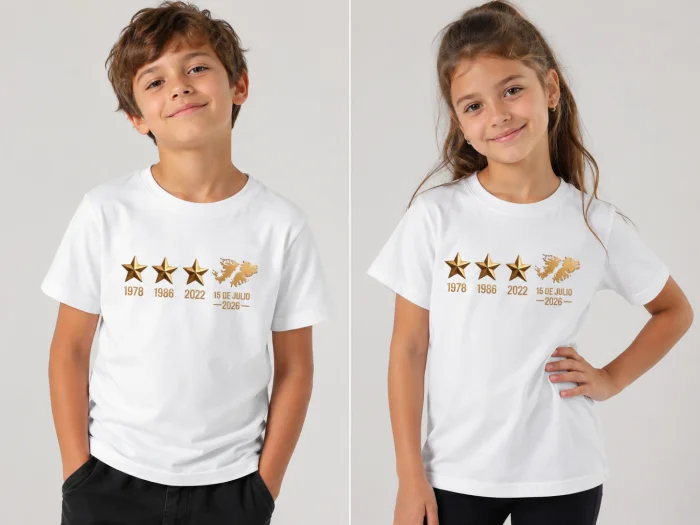 Remera Tres Estrella y Malvinas