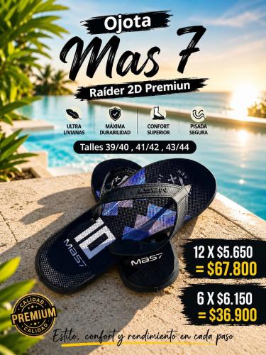 Ojotas Más 7 Raider 2d  Premiun