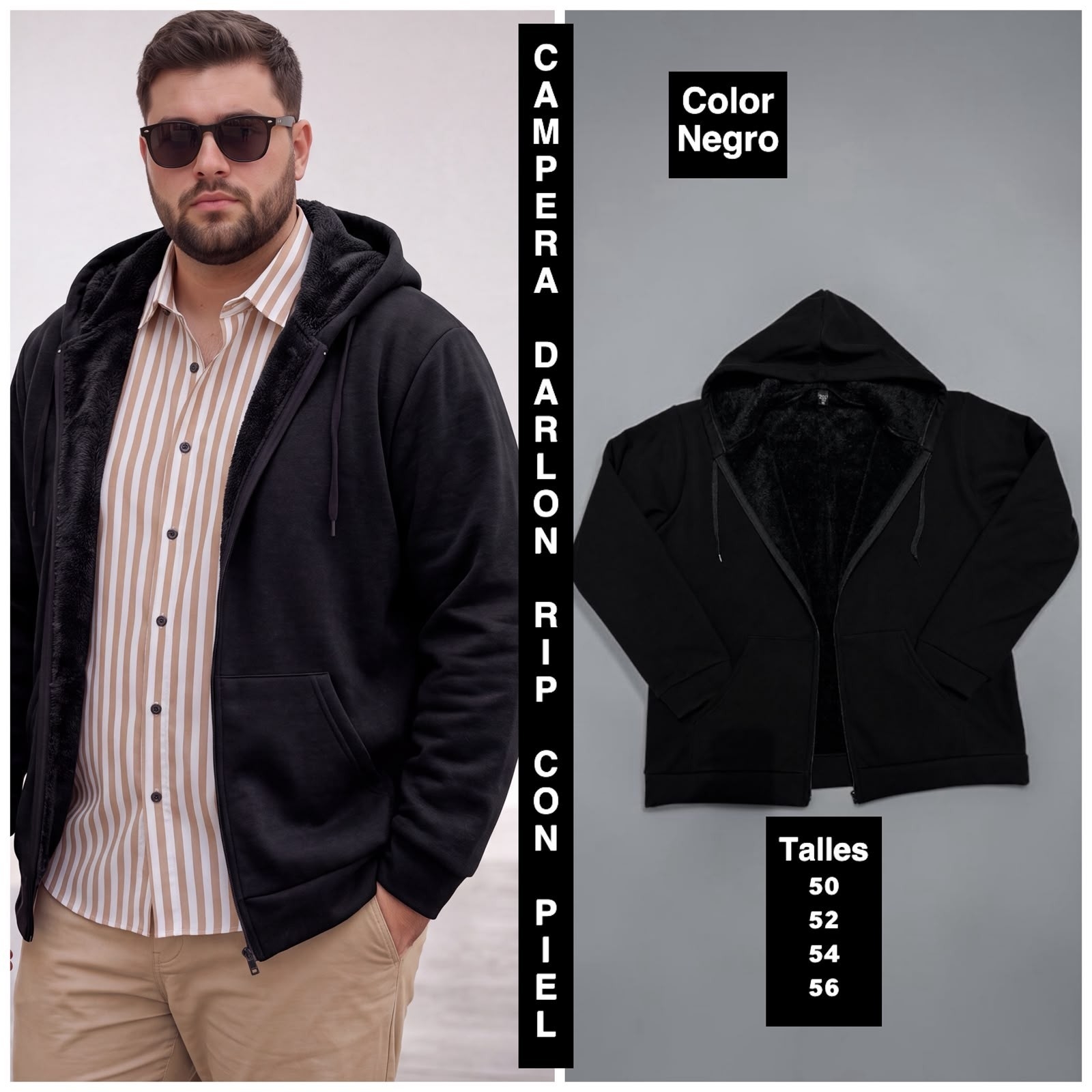 Campera Darlon Rip con Piel - Imagen 3