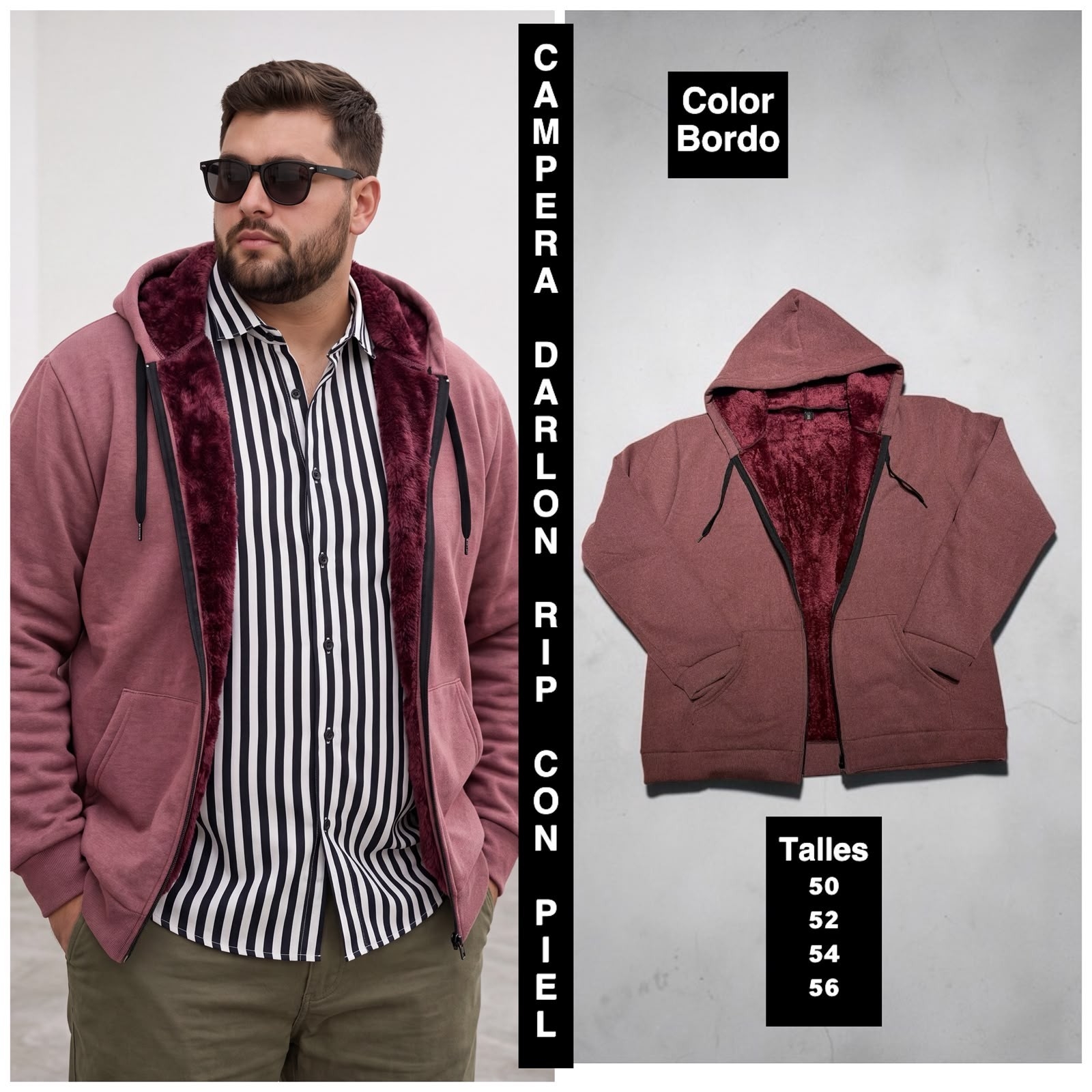 Campera Darlon Rip con Piel - Imagen 7
