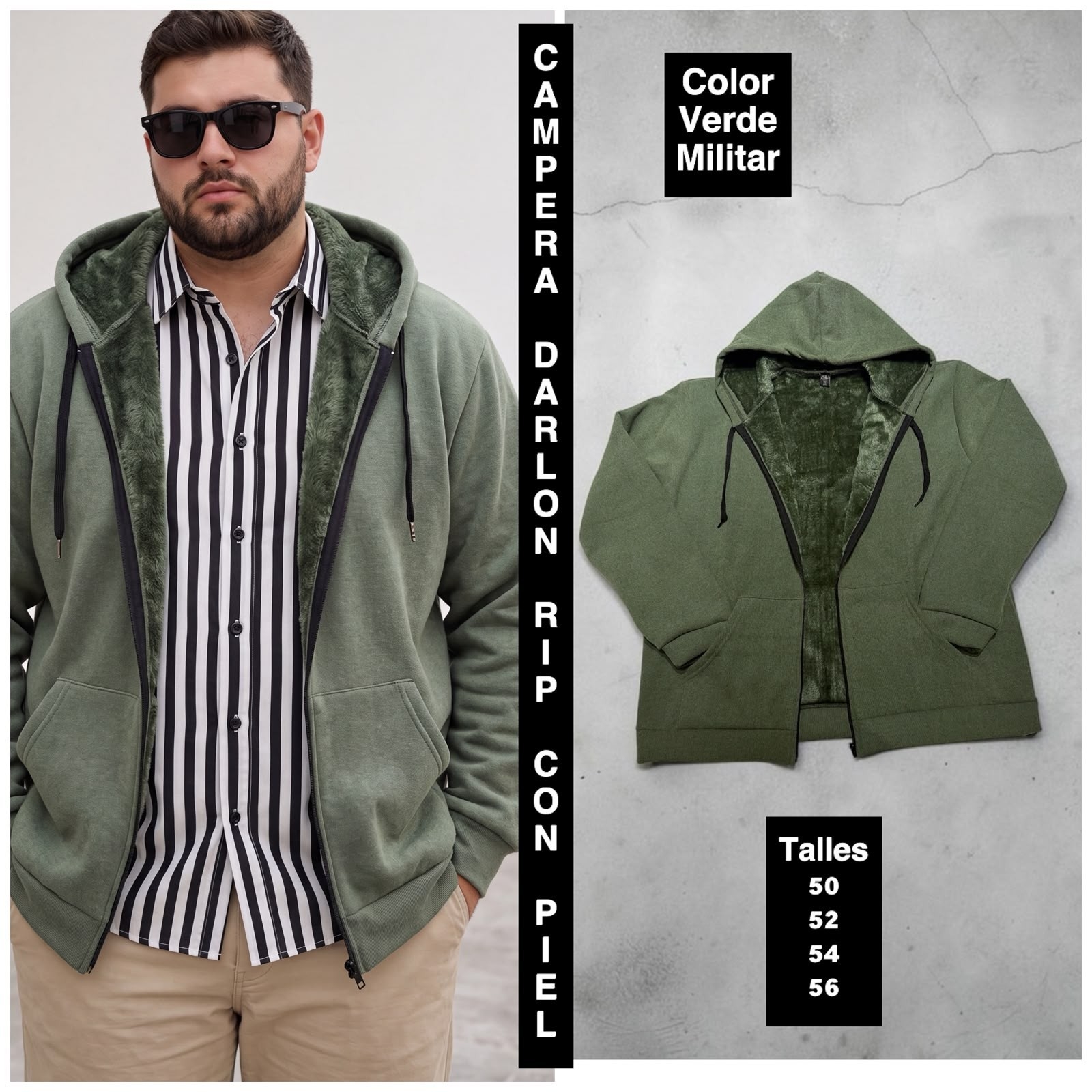 Campera Darlon Rip con Piel - Imagen 2