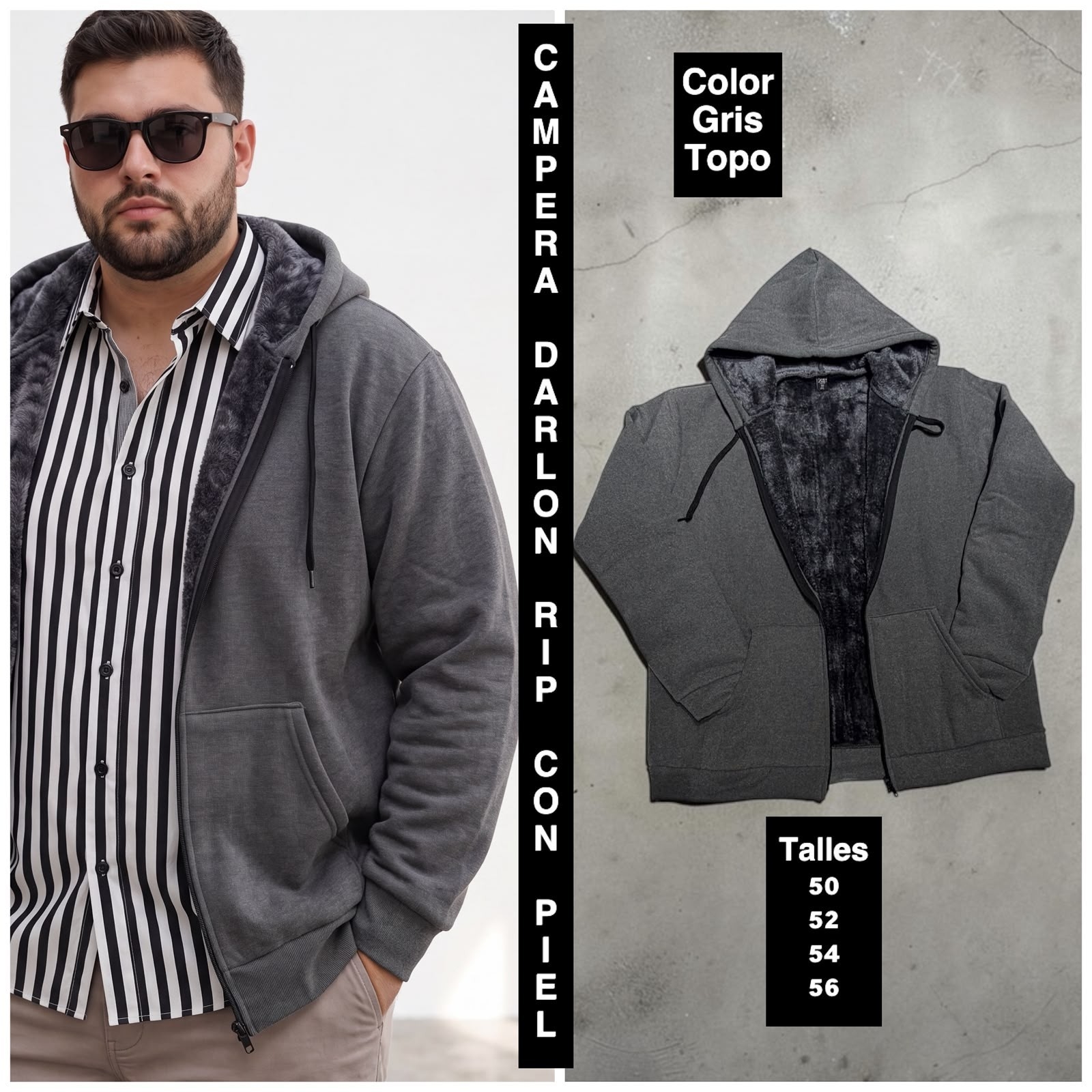 Campera Darlon Rip con Piel - Imagen 4
