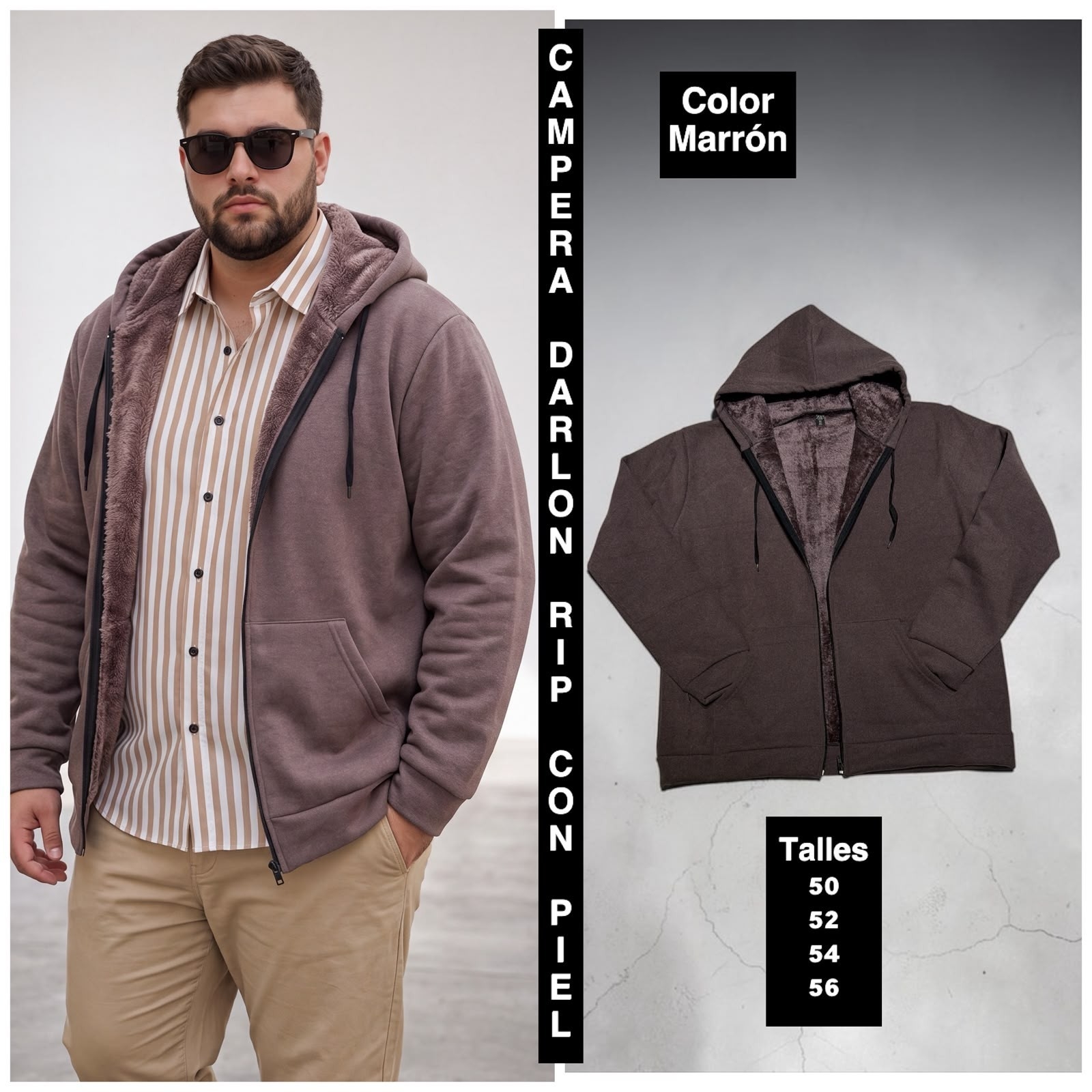 Campera Darlon Rip con Piel - Imagen 5