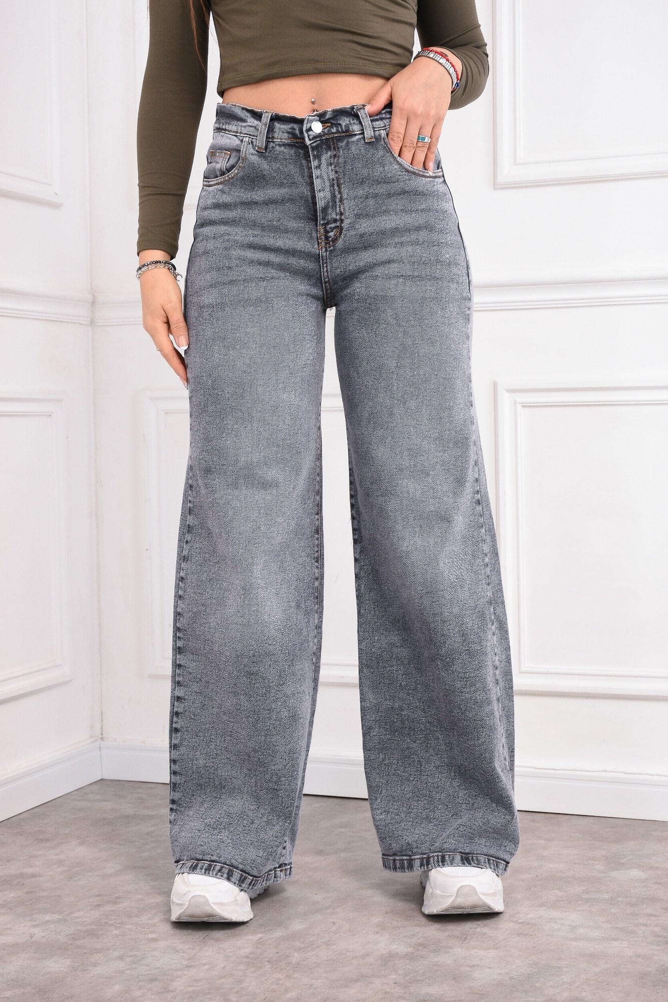 Wide Leg Palazo Gris - Imagen 2