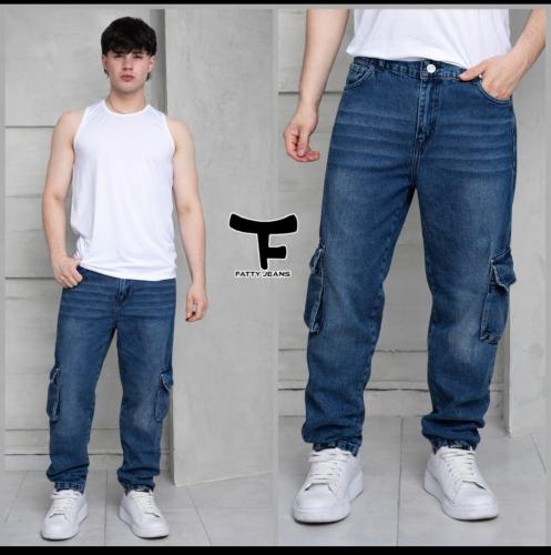 Jogger Cargo Azul Hombre