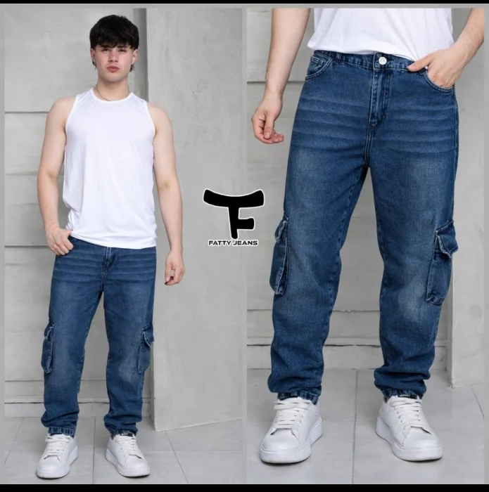 Jogger Cargo Azul Hombre