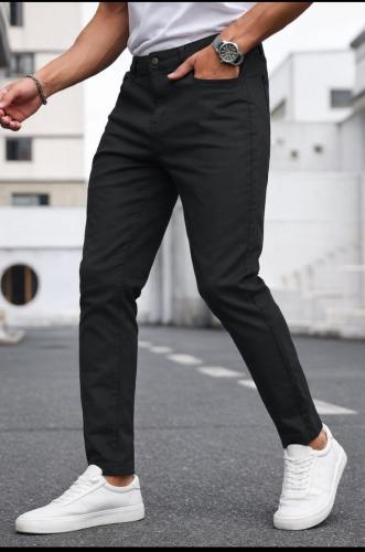 Corte Chino Negro Pantalón de Hombre