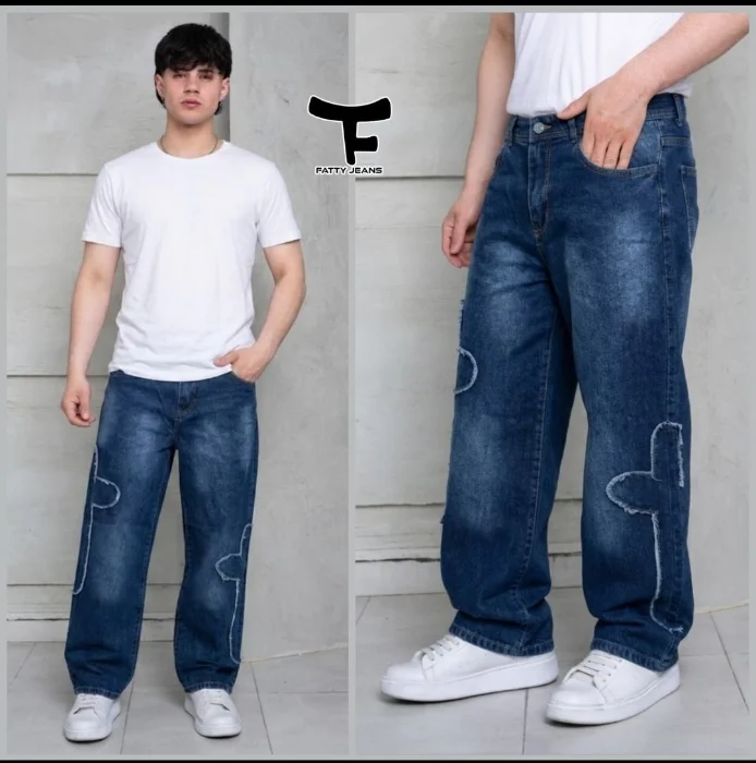 Baggy C/parche Cruz Hombre